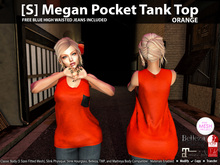 [S] Megan Pocket Tank Top Orange