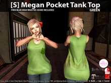 [S] Megan Pocket Tank Top Green