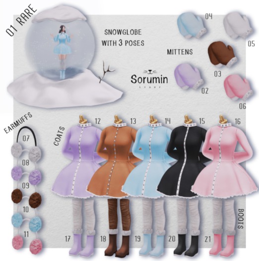 01 RARE -Sorumin- Snowglobe GACHA -Snowglobe with poses