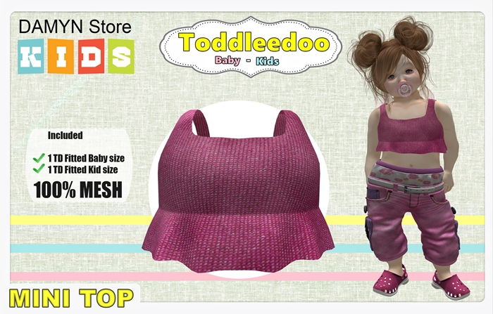 ::Damyn Store:: Mini Top Toddleedoo::PINK::