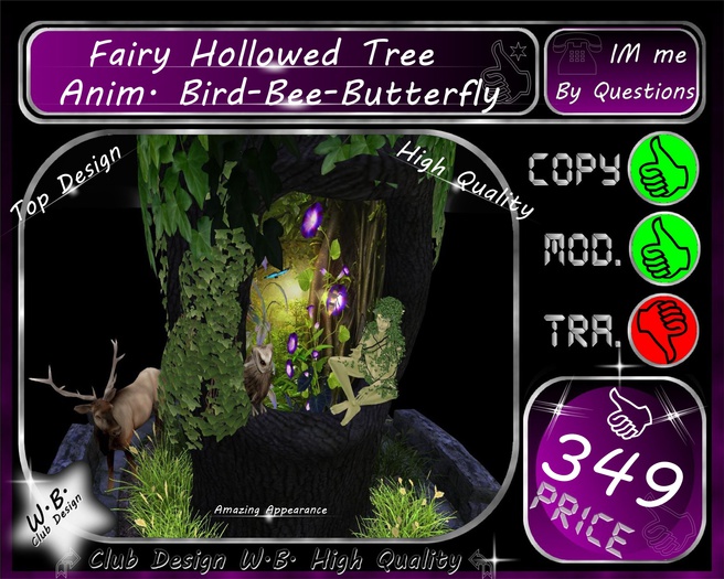 * Top * Fairy Hollowed Tree ( Anim. Animal ) *