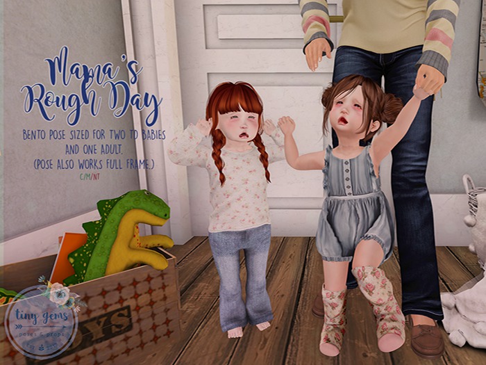 {tg.} - mama's rough day. (boxed - add to unpack.)