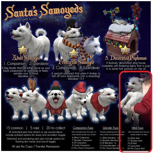 JIAN Santa's Samoyeds 16. White Held BOX