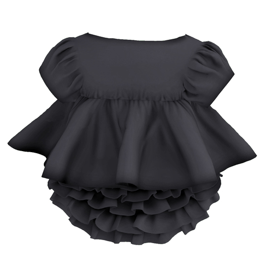 Delore . Ruffle Onesie Dress - Black - Toddleedoo Baby & Bad Seed Bebe