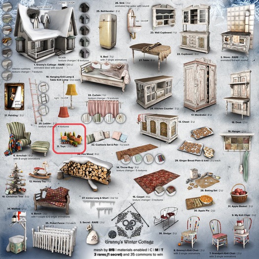 11_8f8 - Granny's Winter Cottage - Toys