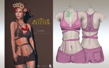 GLITTER - SUMMER Fitmesh Outfit Pink