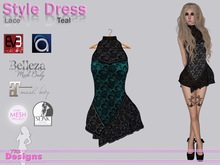 Style Dress Lace Teal