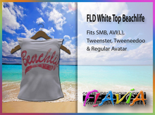 Flavia Designs FLD. White Top Beachlife