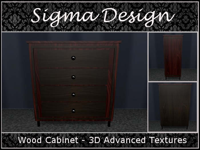 !SD! Maroon Wood Cabinet