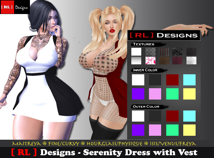 [ RL ] Designs - Serenity Dress with Vest {DEMO} *UNPACK*