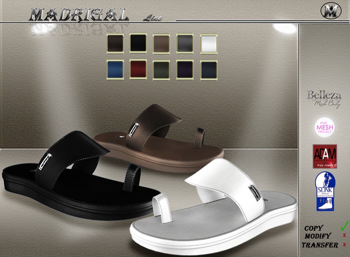 MADRIGAL:. Frankie Slippers  Male Rigged DEMO