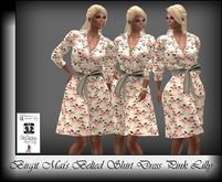 Birgit Mai's Belted ShirtDress Pink LIlly (BOXED)