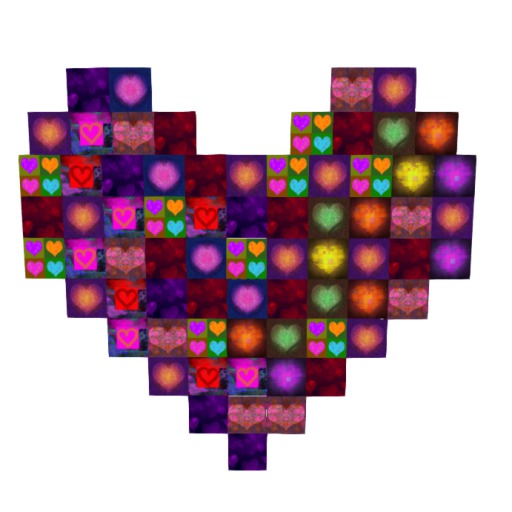 Heart Collage, Wall Art/Rug, 2 Li, Boxed