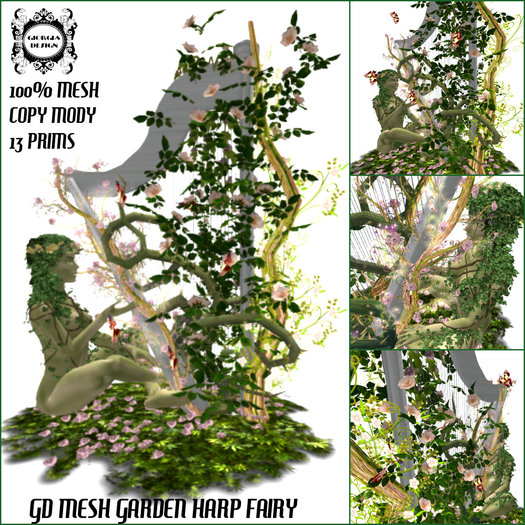 GD MESH GARDEN HARP FAIRY