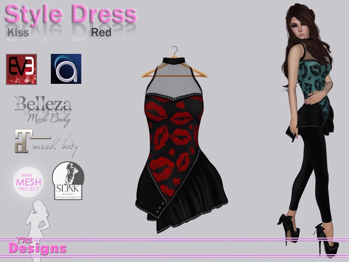 Style Dress Kiss Red