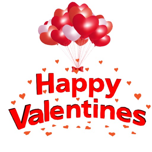 Happy Valentine with Ballloons, 10 Li, Boxed