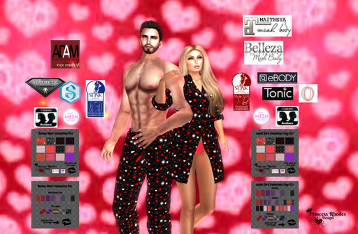 Romeo & Juliet Couples Matching Pj Set (Adam only) "BOXED"