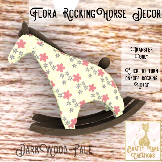 Flora RockingHorse Decor-Dk Pale{Boxed}