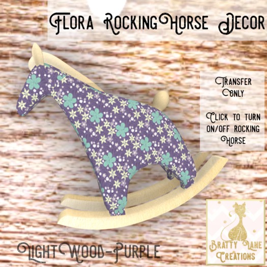 Flora RockingHorse Decor-Lt Purple