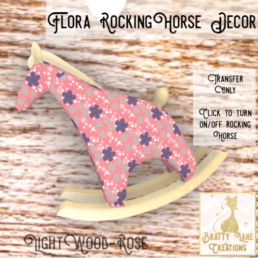 Flora RockingHorse Decor-Lt Rose{Boxed}