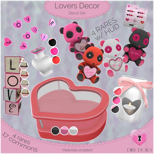 *DD* #18 Lovers Decor - Love Decor - Heart Table (Black)