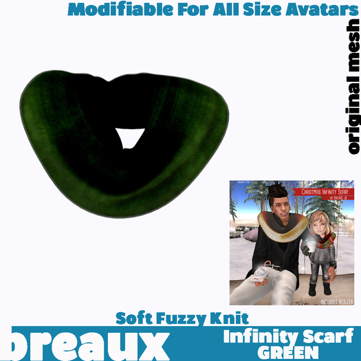 Infinity Scarf Boxed - Green Fleece - Breaux Jr.
