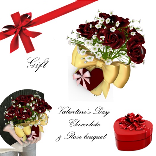 Valentine's Day Choccolate & Rose bouquet Box