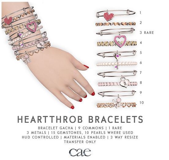 Cae :: Heartthrob :: Bracelet 3 - Gem Heart [Rez & Touch] RARE