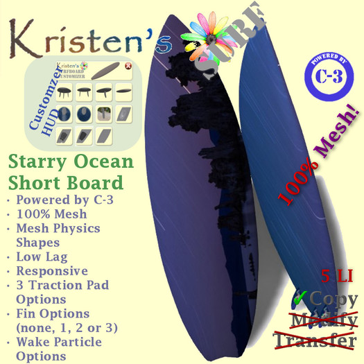 Kristen's @ - Shortboard Starry Ocean
