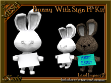 Bunny With Sign Full Perm MESH Builders Kit