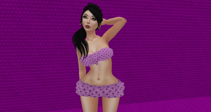 PINK POLKA DOT SKIRT AND TOP POAS LA SERENISSIMA