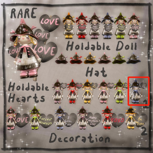 * Lil Valentine pixie * Blue Holdable