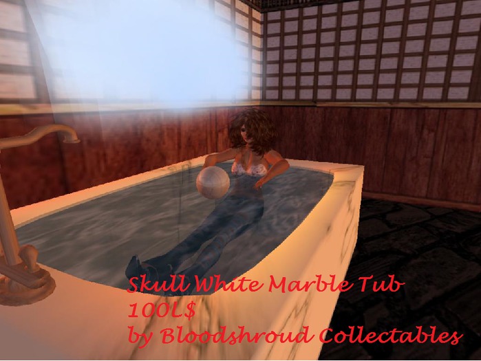 Skull White Marble Tub