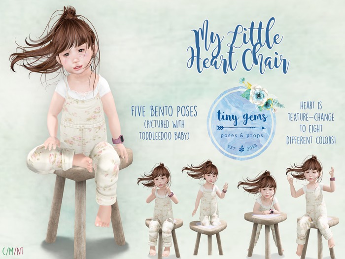 {tg.} - my little heart chair. (boxed - add to unpack.)