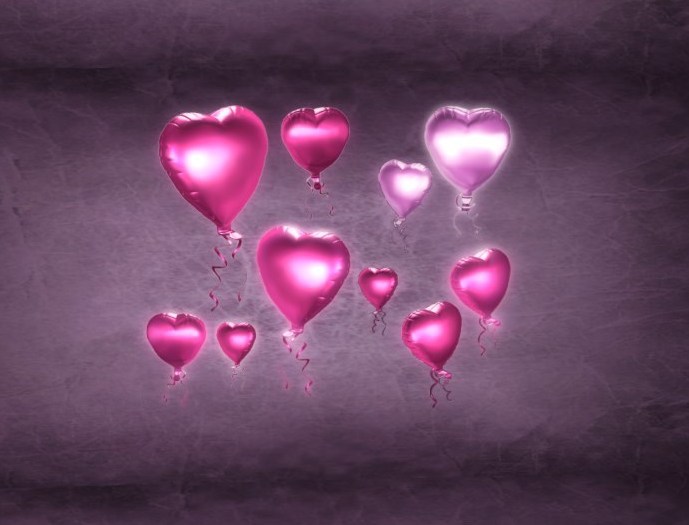 Balloons - Pink Hearts