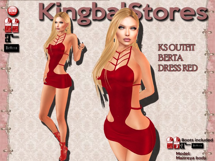 KS OUTFIT BERTA DRESS RED