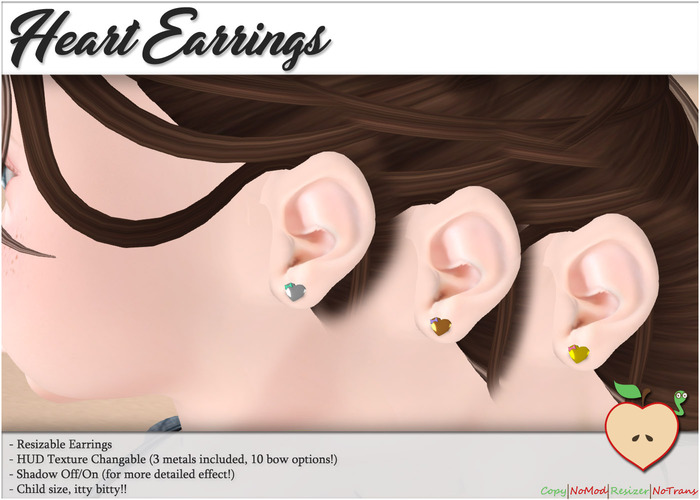 .-{AB}-. Heart Earrings - Wear to Unpack