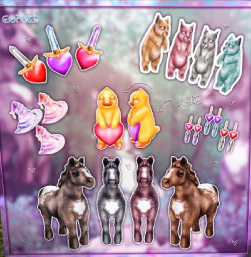 'comet. + romantic pony + {grey}'