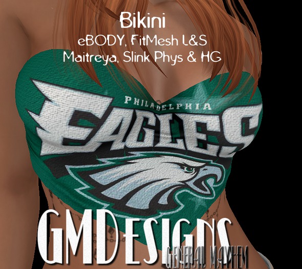 GMDesigns Super Bowl Philly Eagles Bandana Top 