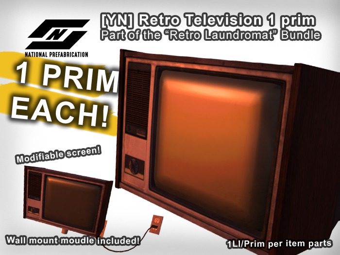 ![YN] 1LI Laundromat Pack - Retro Television, art deco TV
