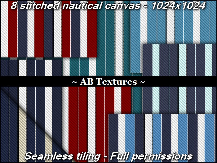 8 stitched nautical canvas 1024x1024 Seamless tiling Full perm