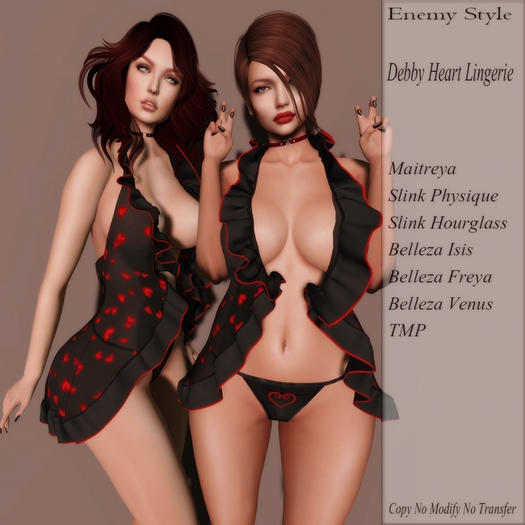 Enemy Style: Debby Heart Lingerie