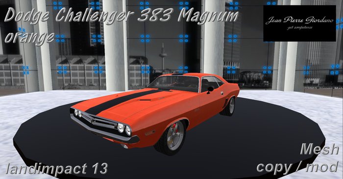 Dodge Challenger 383 Magnum orange mesh 
