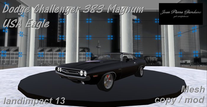 Dodge Challenger 383 Magnum USA Eagle mesh BOX