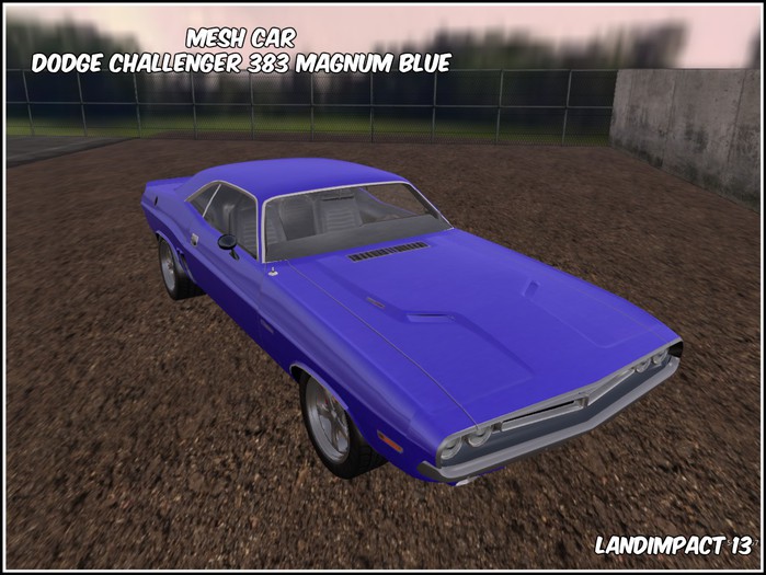 mesh car Dodge Challenger blue