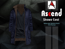 //Ascend// Shawn Long Coat - Tweed Navy