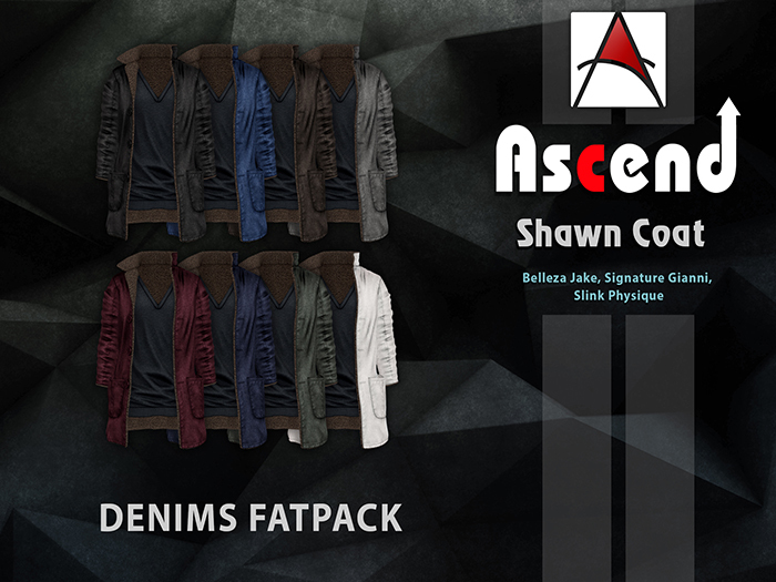 //Ascend// Shawn Long Coat - Denim Fatpack