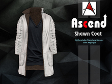 //Ascend// Shawn Long Coat - Plain White [ADD ME]