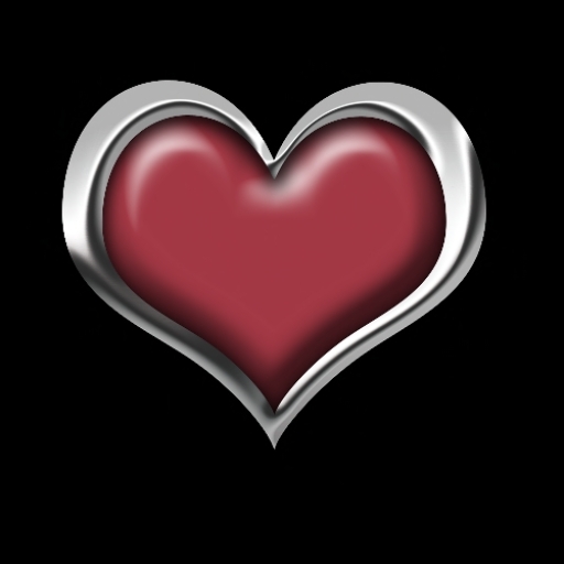 Dark Pink and Silver Heart Poofer