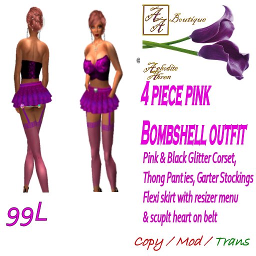 AA Pink Bombshell with resizer flexi skirt